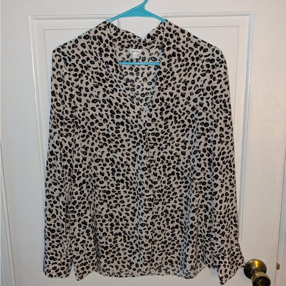 Tyler Boe Black and Cream Button Down Shirt
